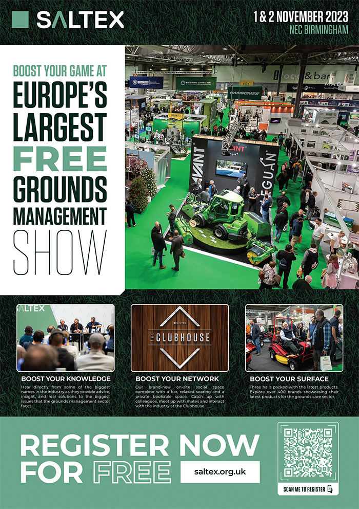 SALTEX - Boost your game at  Europe's largest free grounds management show