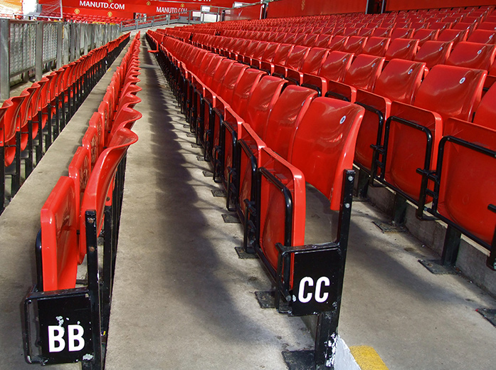 Empty seats at a stadium
