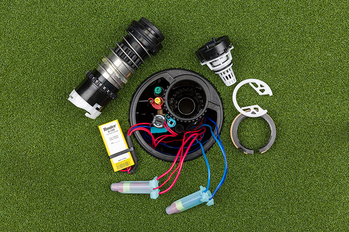 KAR UK Hunter Irrigation TTS Rotors patented TTS (Total-Top-Service) technology which allows for every serviceable element of the rotor to be accessed through the top