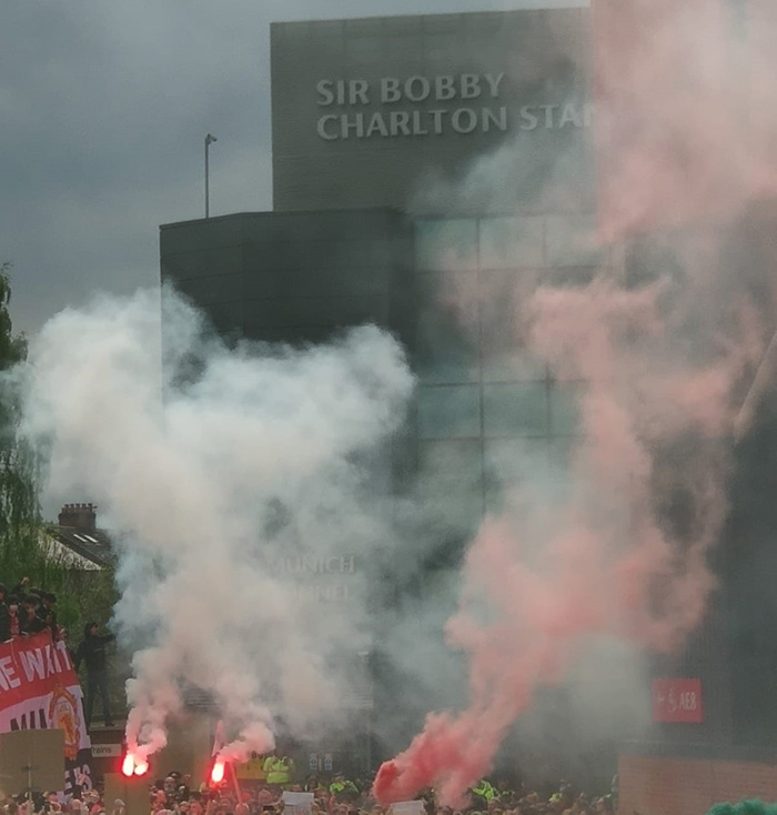 Protest at Manchester United