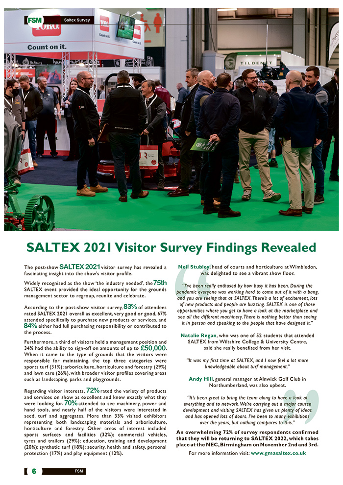 SALTEX 2021 Visitor Survey Findings Revealed