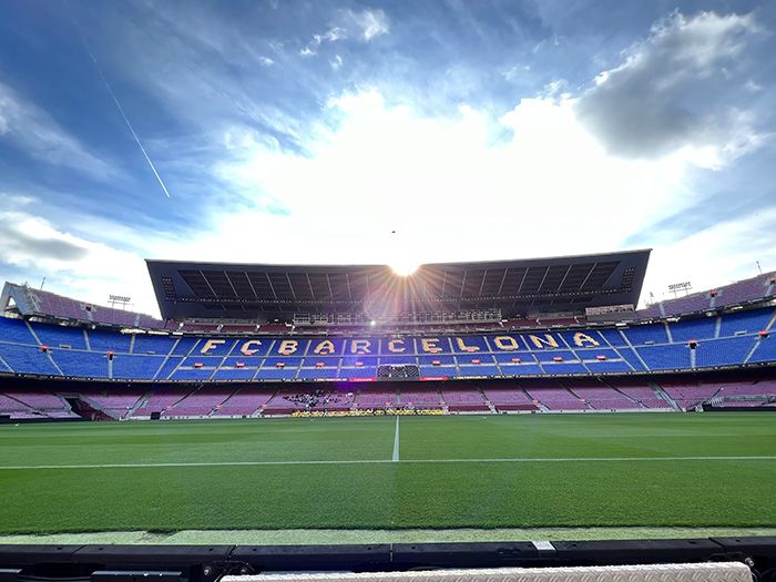 Camp Nou stadium football pitch - FC Barcelona