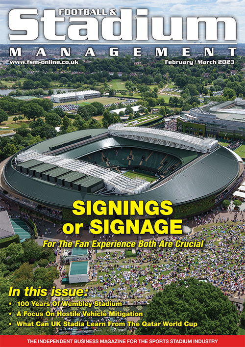 Football & Stadium Management (FSM) February / March 2023 front cover