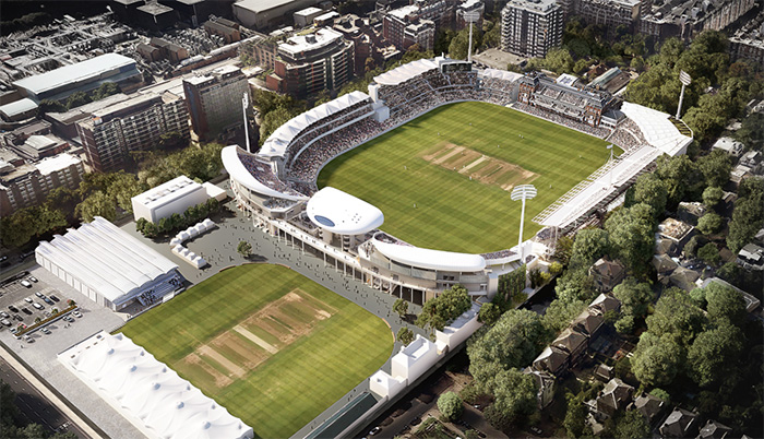 Lord's Cricket Ground as seen from the air